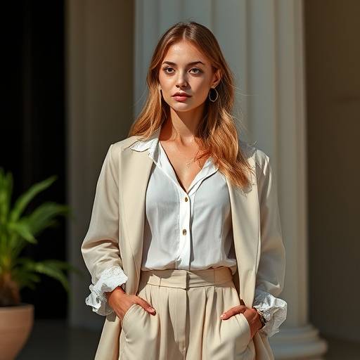 Fashion photography featuring a model wearing local designer clothing.