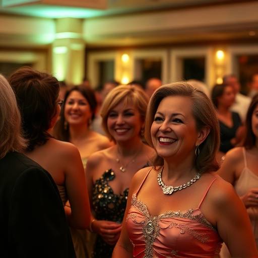 Photo of a non-profit charity gala, showing attendees enjoying themselves.