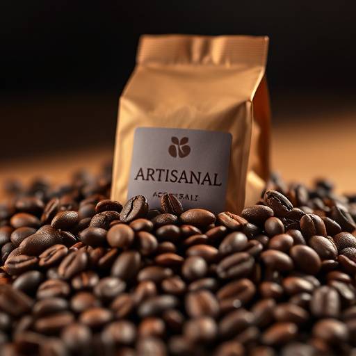 Product photography of artisanal coffee beans